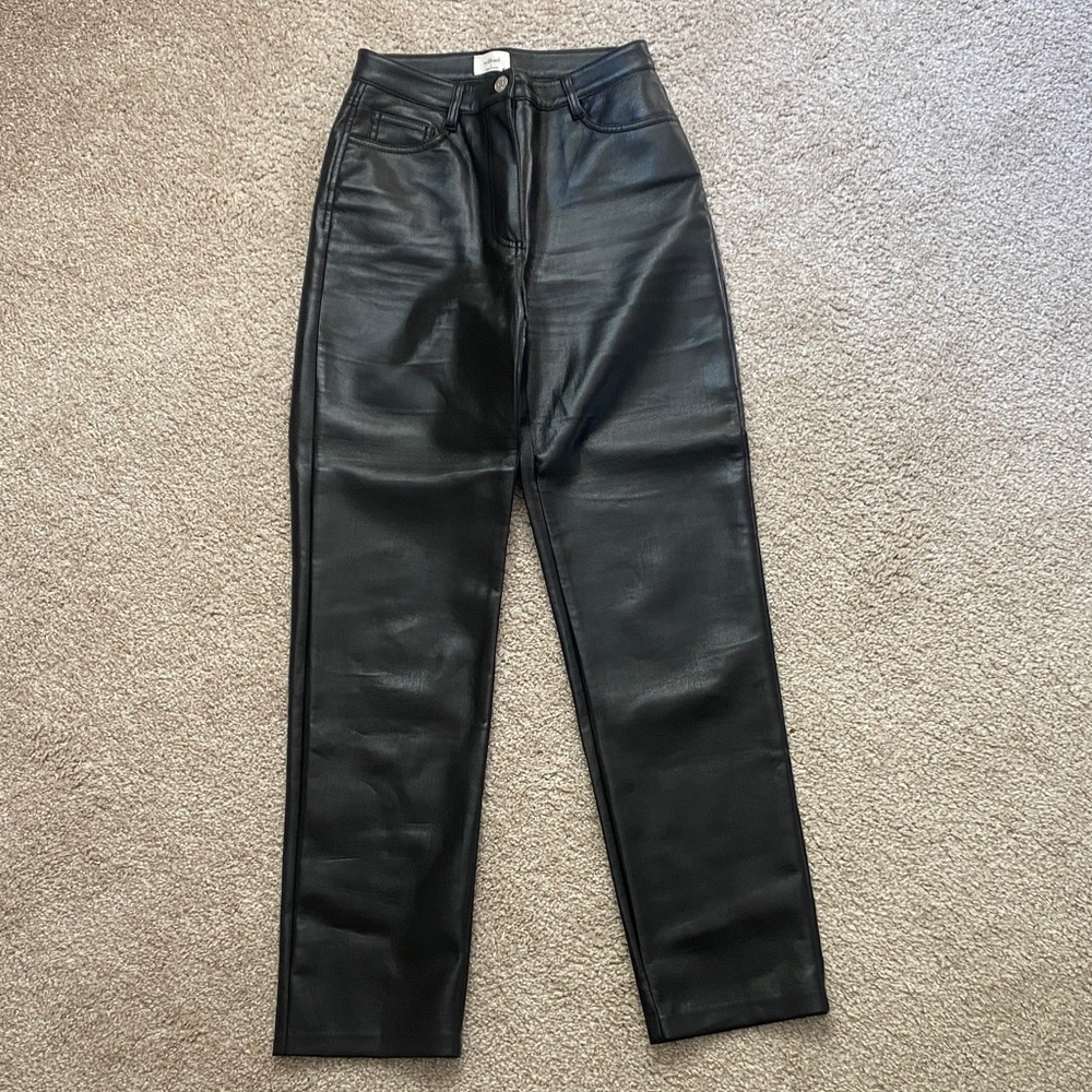 Wilfred Black Leather Pants